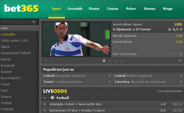 Vad händer hos bet365?