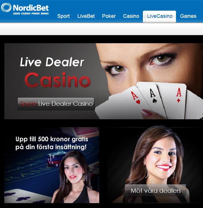 nordicbet live dealer casino