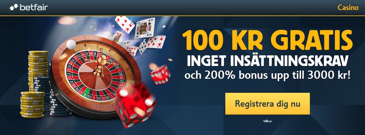 100 kr gratis på Betfair Casino
