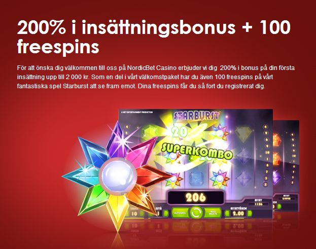 Gratis Bonus – 100 Free Spins på NordicBet Casino