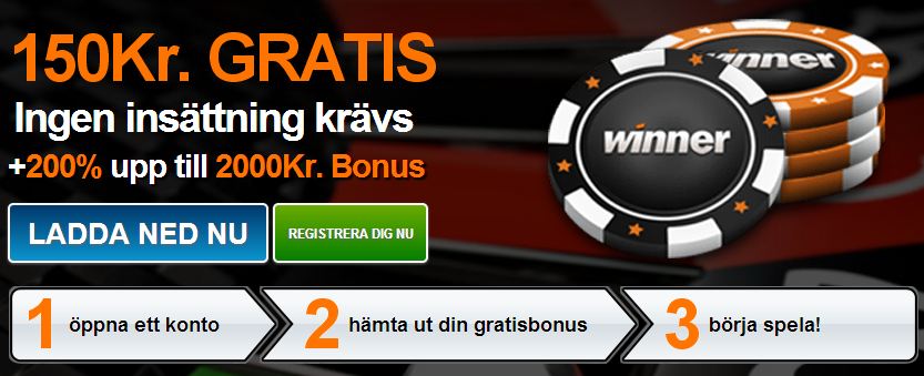 150 kr gratis utan krav på insättning