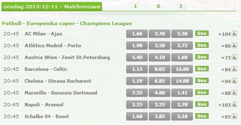 Gratisspel på Champions League ikväll