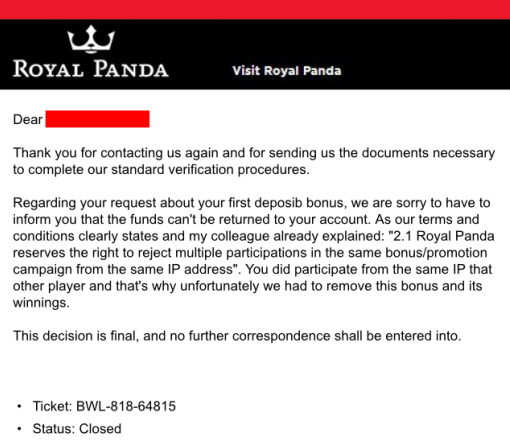 Royal Panda ett Oseriöst Casino