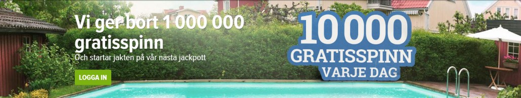 10 000 gratisspinn varje dag under 100 dagar