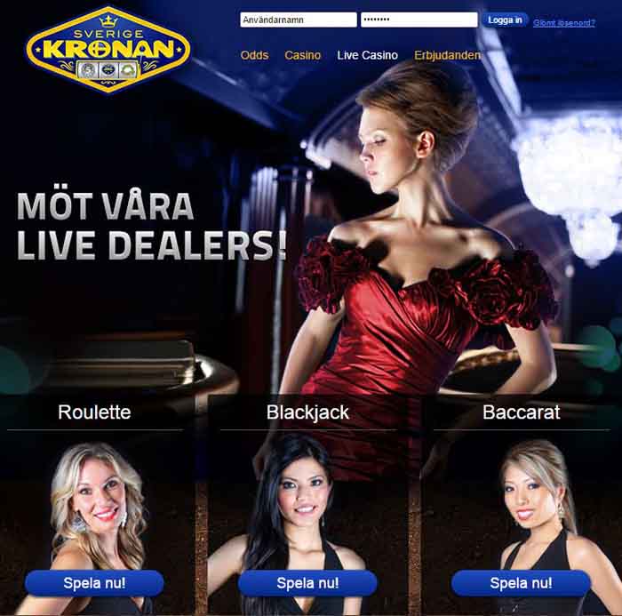 SverigeKronan Live Casino